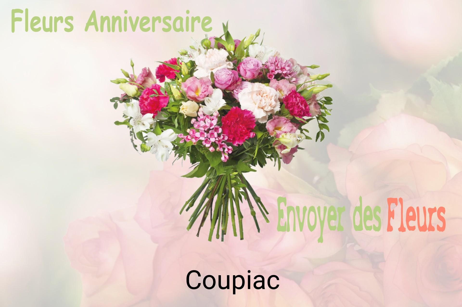 Bouquet de fleurs d’anniversaire livré à Coupiac