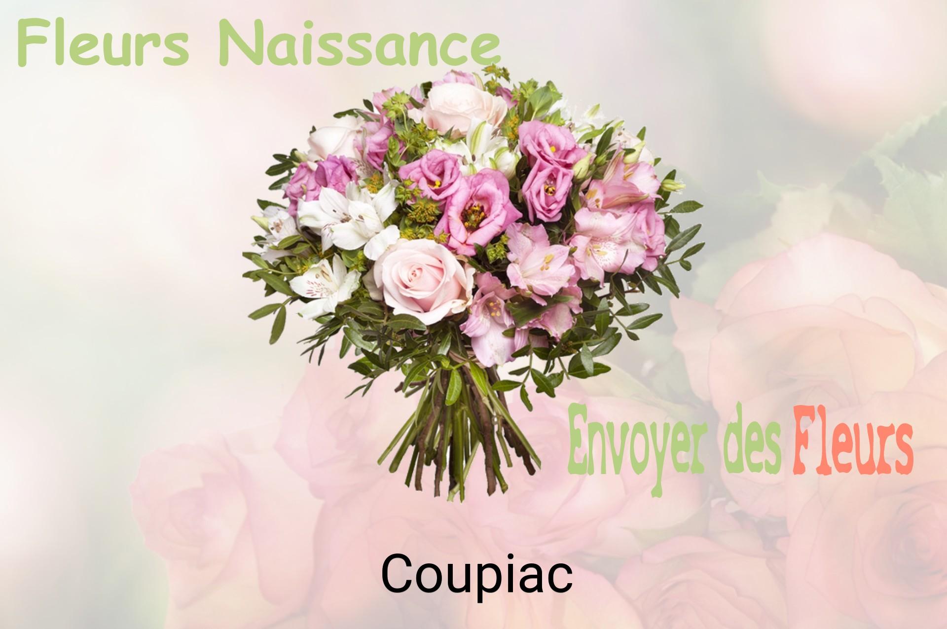Bouquet de fleurs de naissance livré à Coupiac